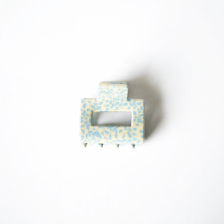 Haarklammer 'square mini Dots blau'